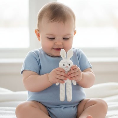 Doudou crochet Miffy enfant lapin blanc