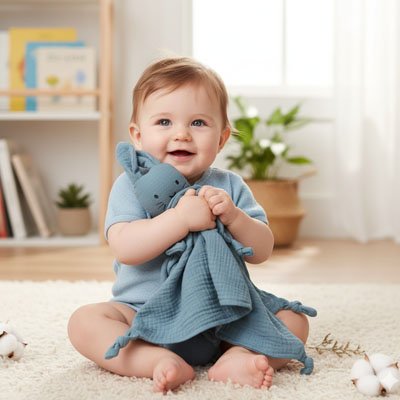 Doudou lapin enfant