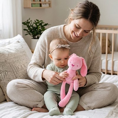 Doudou lapin Noisette 