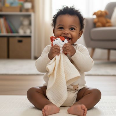 Doudou renard enfant