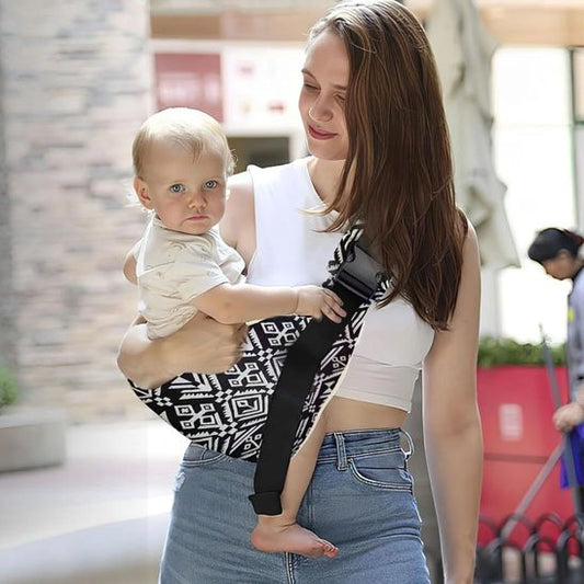 Écharpe de portage bébé maman