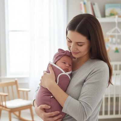 Emmaillotage bébé nuit maman enfant