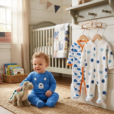 Grenouillere pour bebe Dors-bien bleu