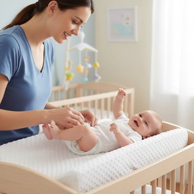 Housse matelas à langer blanc
