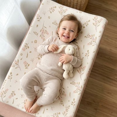 Housse matelas à langer flori