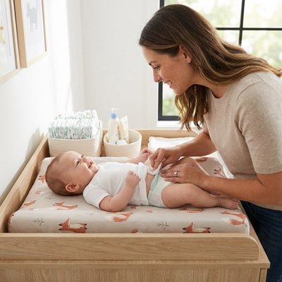Housse matelas à langer renard maman