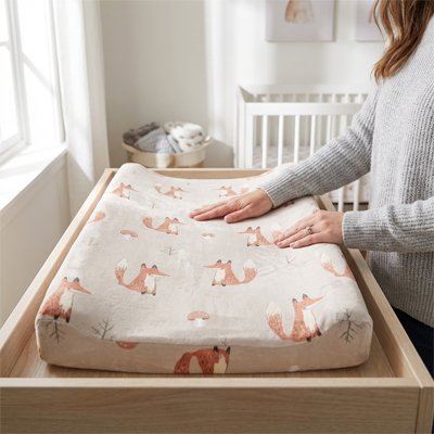 Housse matelas à langer renard