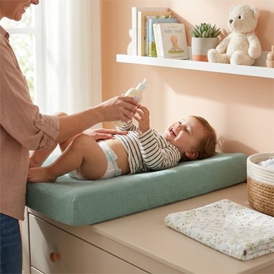 Housse matelas à langer vert