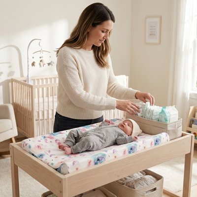 Housse pour matelas à langer | Doucepopo bebeloulou