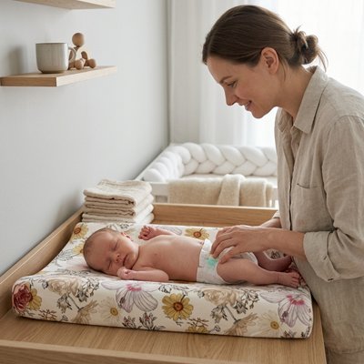 Housse tapis à langer bébé maman