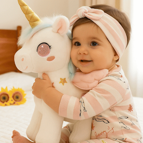 Licorne peluche fille doudou
