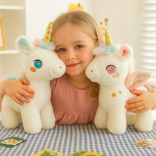 Licorne peluche fille