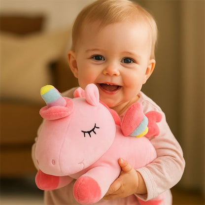 Licorne peluche rose enfant