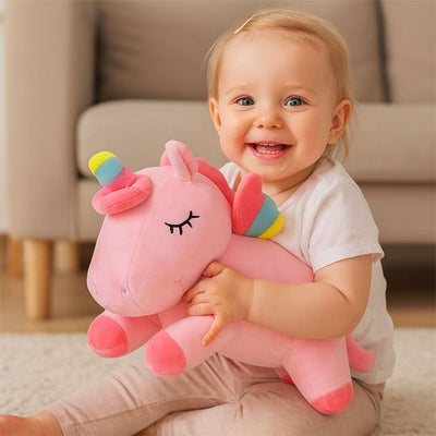 Licorne peluche rose fille