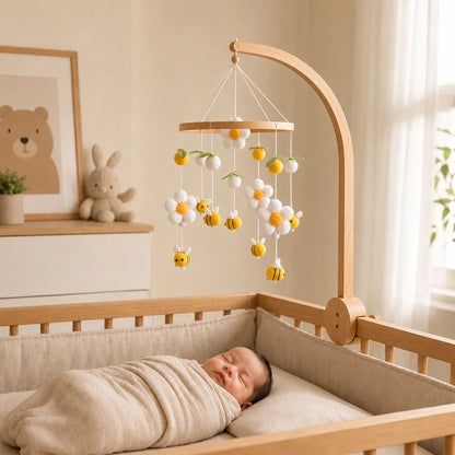 Mobile bébé abeille enfant dort