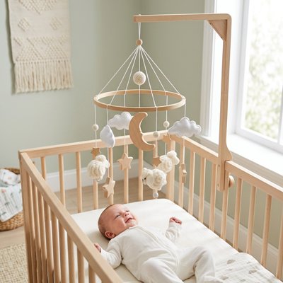 Mobile bébé blanc