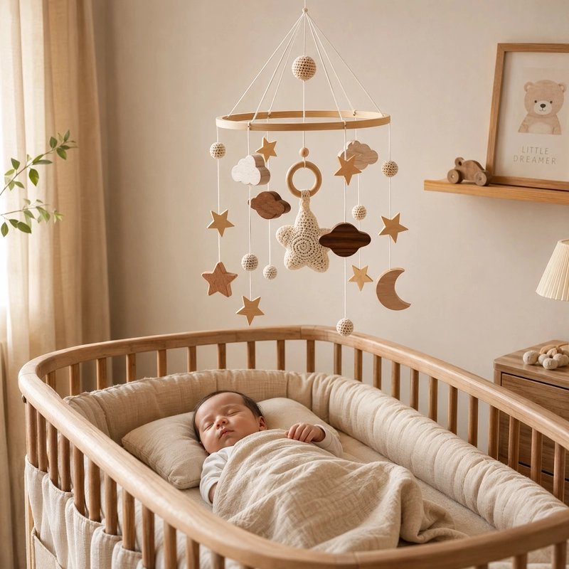 MOBILE BEBE BOIS | Petit Nuage bebeloulou