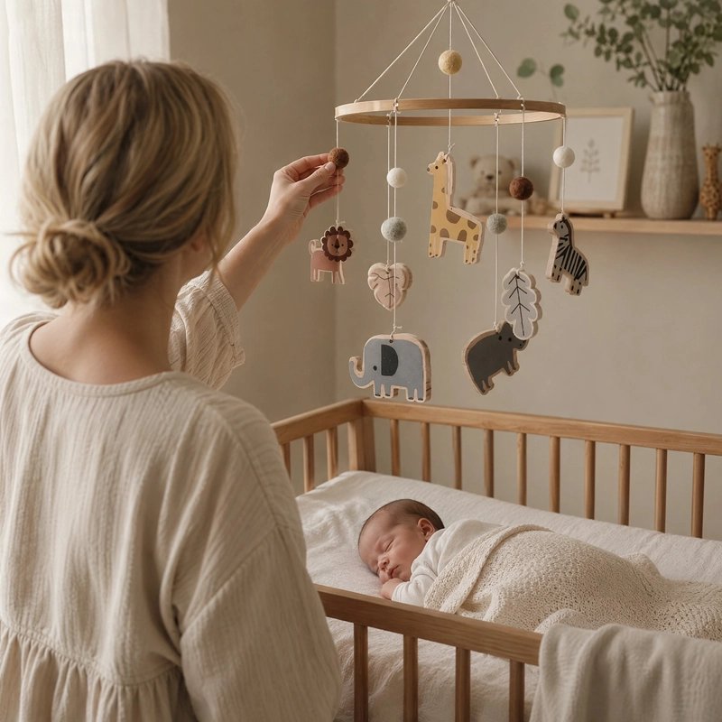MOBILE BEBE BOIS | Petit Nuage bebeloulou
