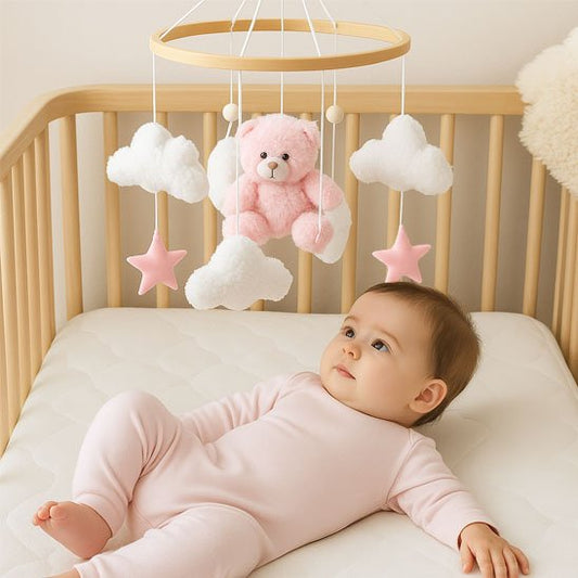 MOBILE BEBE ours rose