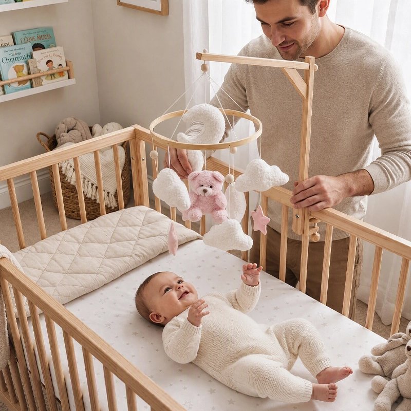 Mobile bébé papa chambre