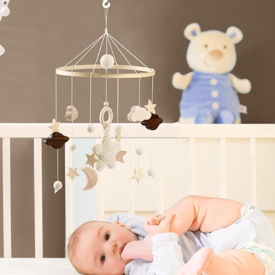 Mobile musical bébé lit enfant regarde