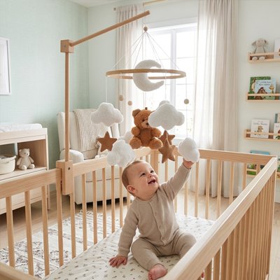 Mobile musical pour bebe  lit