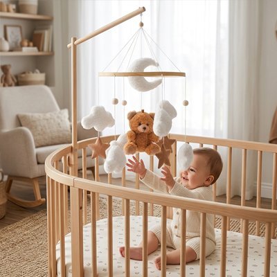 Mobile musical pour bebe ours