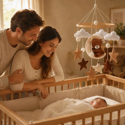 MOBILE POUR LIT BEBE papa maman