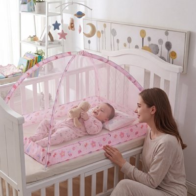 MOUSTIQUAIRE LIT BEBE rose maman