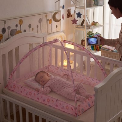 MOUSTIQUAIRE LIT BEBE rose