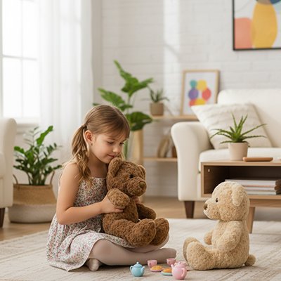 Ours en peluche Miel marron enfant