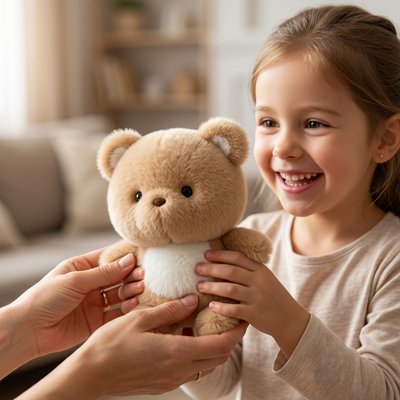 Ours en peluche Teddy Bébé beige