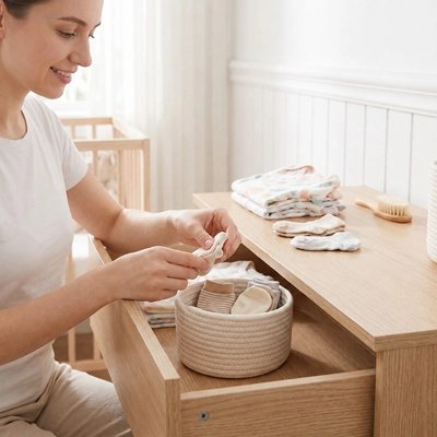 Panier rangement bébé Pratique et Élégant  maman chambre