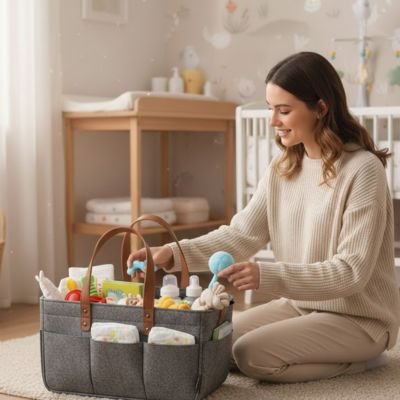 Panier rangement bébé poches maman