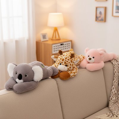Peluche anti stress koala giraffe ours