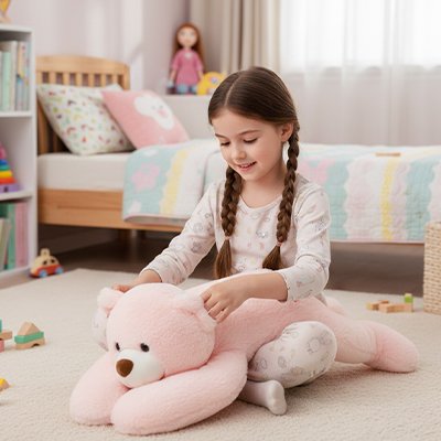 Peluche anti stress ous rose