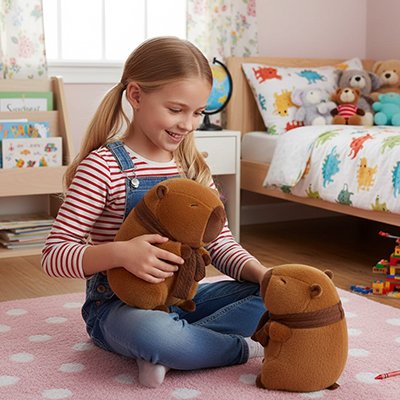 Peluche Capybara Capoumarron fille