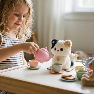 Peluche chat  Kitty noir blanc fille