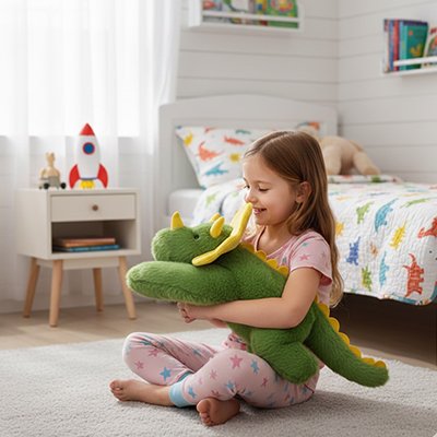Peluche dinosaure Dino vert