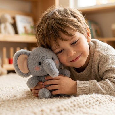 Peluche elephant Babar enfant