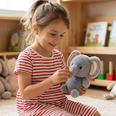 Peluche éléphant Babar file