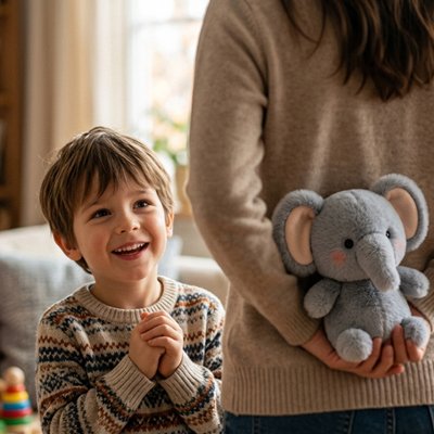 Peluche éléphant Babar garçon