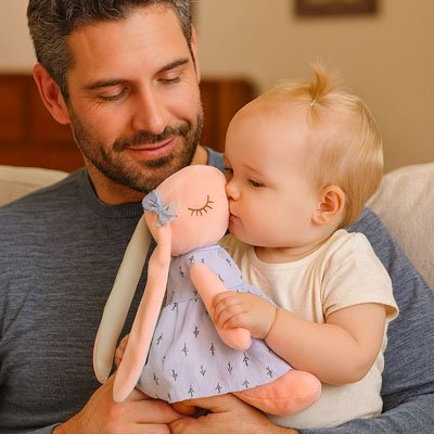 Peluche lapin bébé