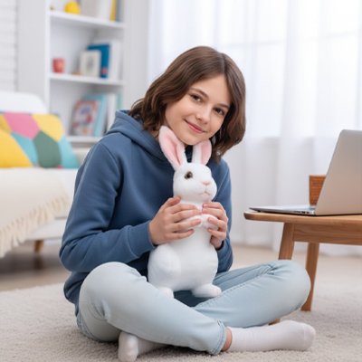 Lapin peluche | Pompon bebeloulou