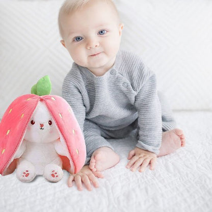 Peluche lapin fraise bébé