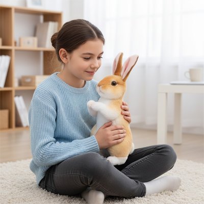 Lapin peluche | Pompon bebeloulou