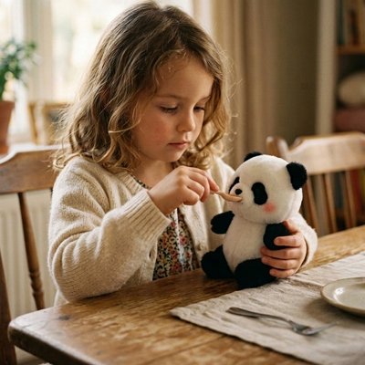 Peluche Panda Ming petite fille