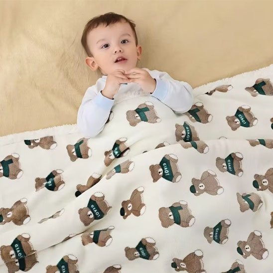 POLAIRE COUVERTURE BEBE ours
