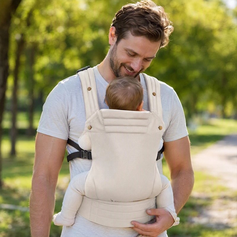 PORTE BEBE HANCHE beige papa promene
