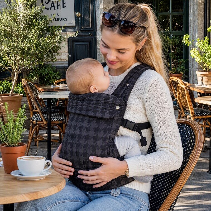 Porte bebe gris maman